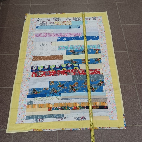 Quilt Colorblock Crazy Patch Print Reversible Patchwork Handmade Baby Blanket - Picture 6 of 7